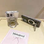 Coque Pailletée Dégradée avec Support Rotatif