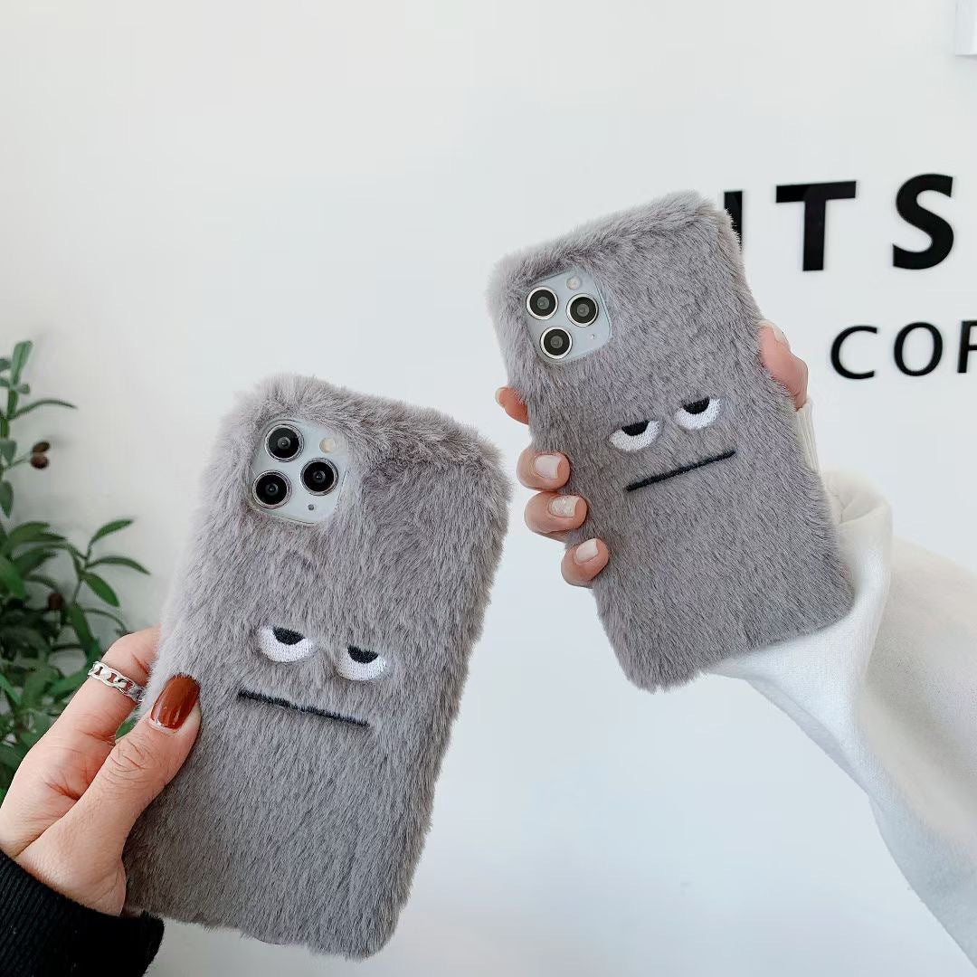 Coque avec Visage en Peluche