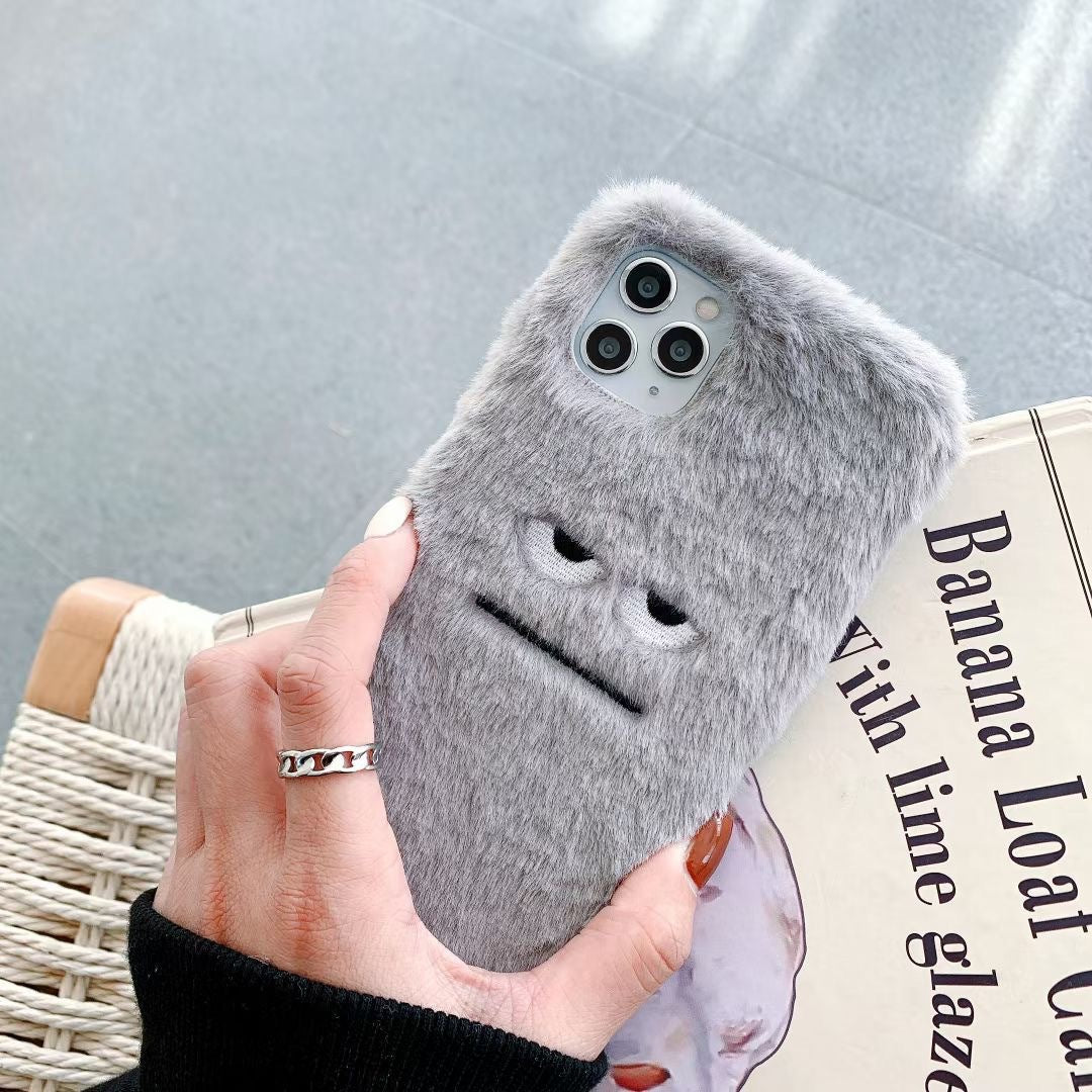 Coque avec Visage en Peluche
