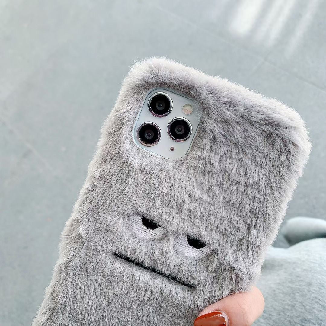 Coque avec Visage en Peluche