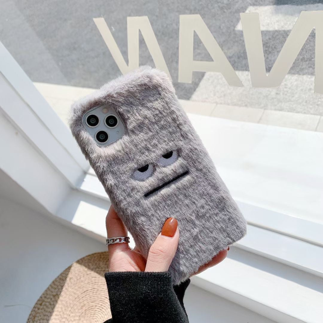 Coque avec Visage en Peluche