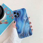 Coque en silicone marbre doré brillant