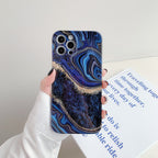 Coque en silicone marbre doré brillant